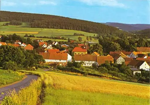 Ansichtskarte, Knüllwald - Niederbeisheim, Teilansicht, Version 2, um 1992