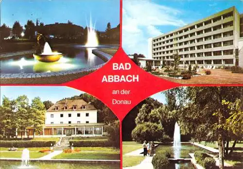 Ansichtskarte, Bad Abbach an der Donau, vier Abb., gestaltet, 1977