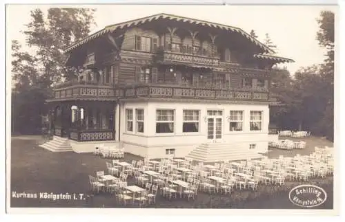 Ansichtskarte, Königstein i. Ts., Kurhaus, bestuhlt, um 1925