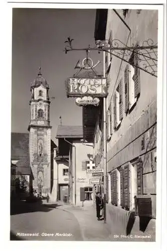 AK, Mittenwald, Obere Marktstr., um 1939