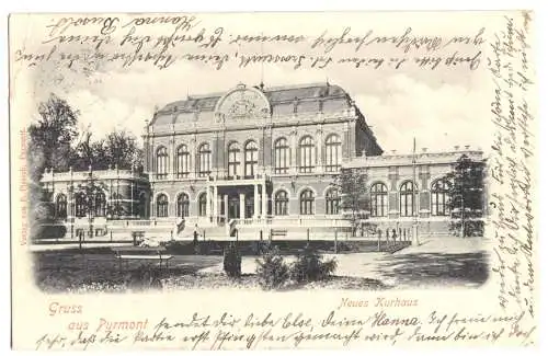Ansichtskarte, Bad Pyrmont, Neues Kurhaus, 1900