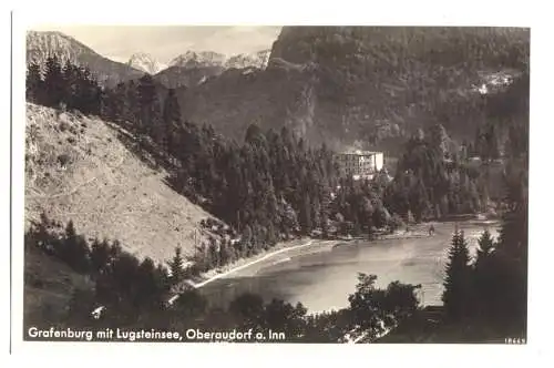 AK, Oberaudorf am Inn, Grafenburg mit Lugsteinsee, um 1933