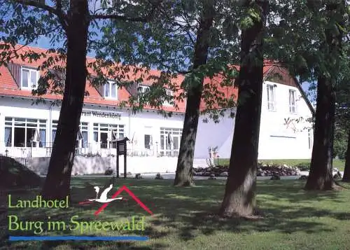 Ansichtskarte, Burg Spreewald, Landhotel, Ringchaussee 195, um 1995