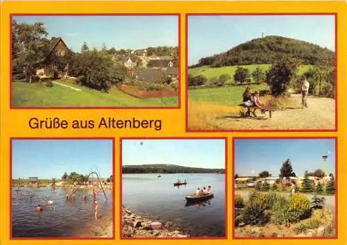 AK, Altenberg Kr. Dippoldiswalde, fünf Abb., gestaltet, 1987