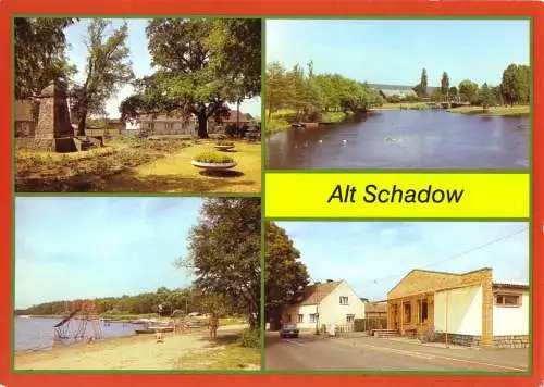 Ansichtskarte, Alt Schadow Kr. Lübben, vier Abb., 1988