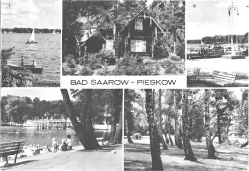 Ansichtskarte, Bad Saarow-Pieskow, fünf Abb., 1986