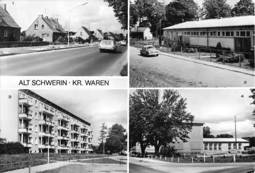 Ansichtskarte, Alt Schwerin Kr. Waren, vier Abb., 1980