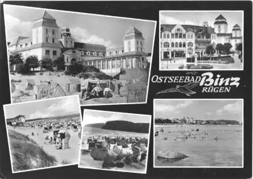 AK, Ostseebad Binz Rügen, fünf Abb., gestaltet, 1965