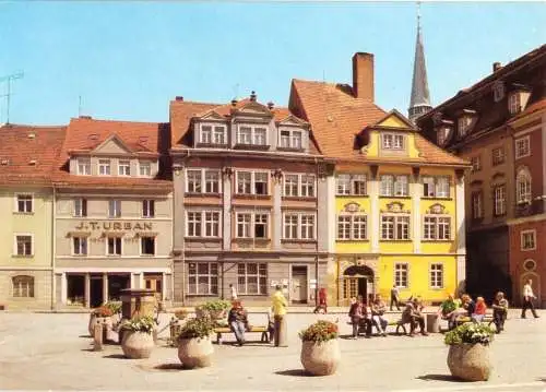 Ansichtskarte, Löbau, Platz der Befreiung, Teilansicht, belebt, 1983