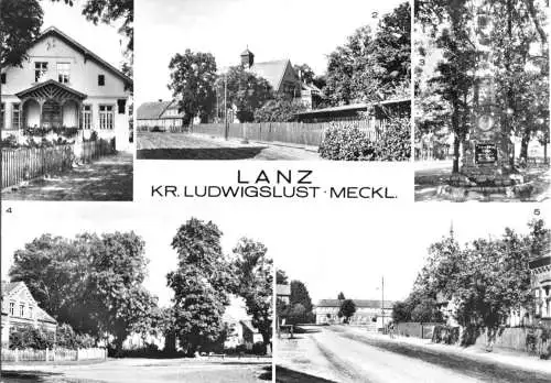 Ansichtskarte, Lanz Kr. Ludwigslust, fünf Abb., 1979