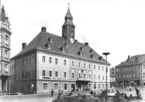 AK, Annaberg-Buchholz Erzgeb., Markt mit Rathaus, 1982