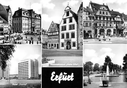 AK, Erfurt, fünf Abb., 1974
