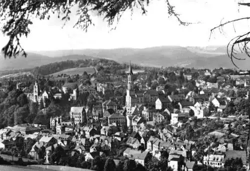 Ansichtskarte, Eibenstock Erzgeb., Teilansicht mit Kirche, 1978