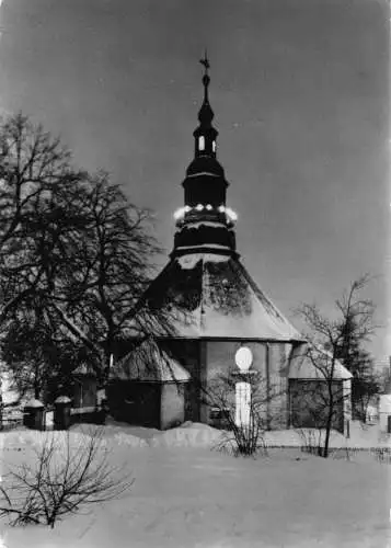 Ansichtskarte, Kurort Seiffen, Kirche, Nachtansicht, 1975