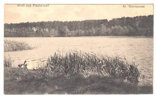 AK, Fischerwall Kr. Gransee, Partie am kleinen Wentowsee, 1928