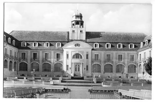 Ansichtskarte, Ostseebad Binz Rügen, Kurhaus, Teilansicht, 1961