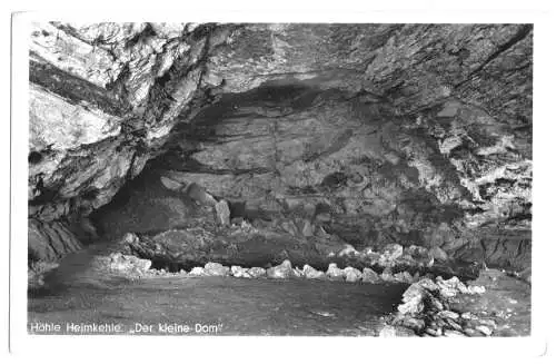 Ansichtskarte, Uftrungen Südharz, Höhle "Heimkehle", Der kleine Dom, um 1952