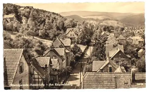 AK, Wernigerode - Hasserode, Straßenpartie am Kapellenberg, 1960