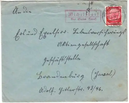 Landpoststempel, Poststelle II, Michelsdorf über Werder Havel, Werder, 30.5.38