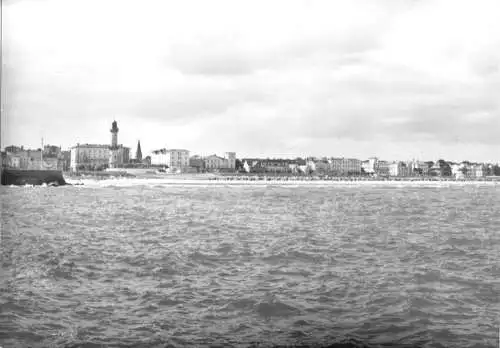 AK, Rostock Warnemünde, Panorama von der Seeseite, 1967