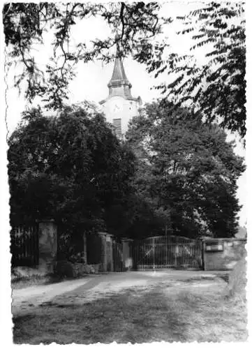 AK, Schmannewitz Kr. Oschatz, Blick zur Kirche, 1958