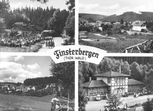 Ansichtskarte, Finsterbergen Thür. Wald, vier Abb., 1961