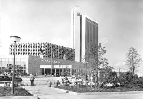 AK, Karl-Marx-Stadt, Stadthalle und Interhotel "Kongreß", 1975