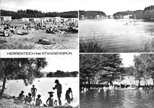 Ansichtskarte, Stangengrün, Herrenteich, vier Abb., 1979
