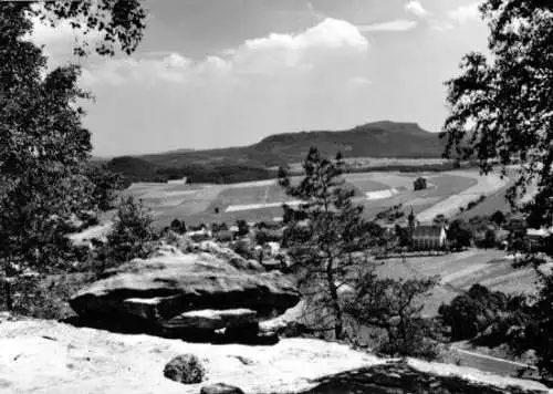 AK, Papstdorf, Totale mit Wolfsberg u. Zirnsteinen 1972