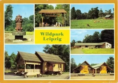 Ansichtskarte, Leipzig, Wildpark, 6 Abb., 1985