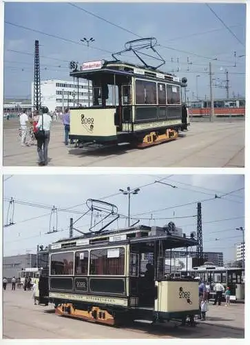 Foto im AK-Format (4), Berlin Marzahn, Historische Straßenbahn Tw 2082, 1987