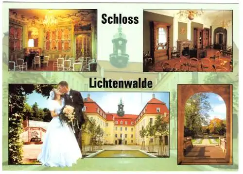 Ansichtskarte, Lichtenwalde, Schloss Lichtenwalde, sechs Abb., um 2010