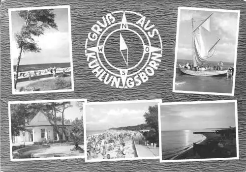 AK, Ostseebad Kühlungsborn, fünf Abb., gestaltet, 1965