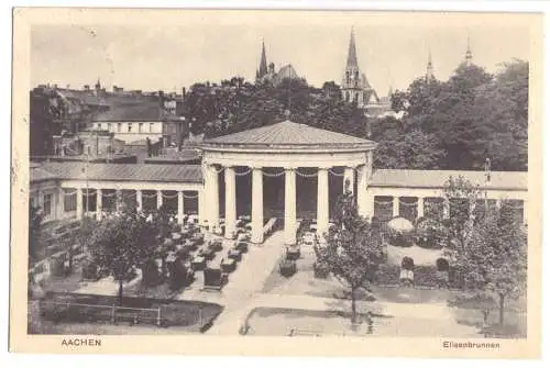 AK, Aachen, Teilansicht m. Elisenbrunnen, 1915
