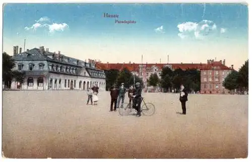 Ansichtskarte, Hanau, Paradeplatz, 1928