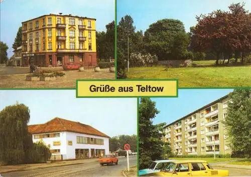 Ansichtskarte, Teltow Kr. Potsdam, vier Abb., 1987
