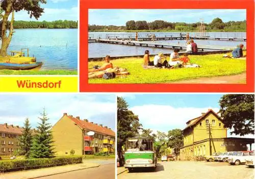 Ansichtskarte, Wünsdorf Kr. Zossen, vier Abb., 1981