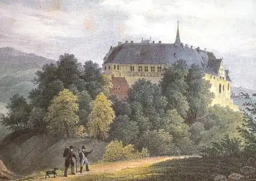 AK, Wernigerode, Schloß Wernigerode, unbekannter Maler, um 1840, 1991