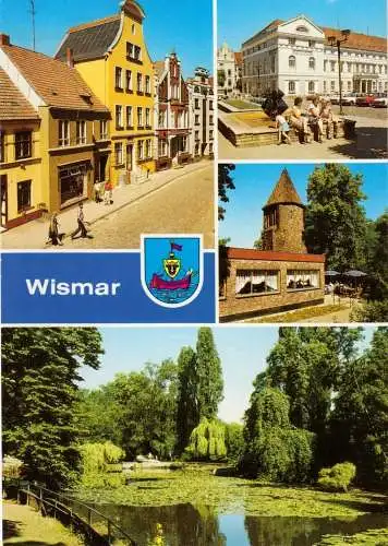AK, Wismar, vier Abb., 1988