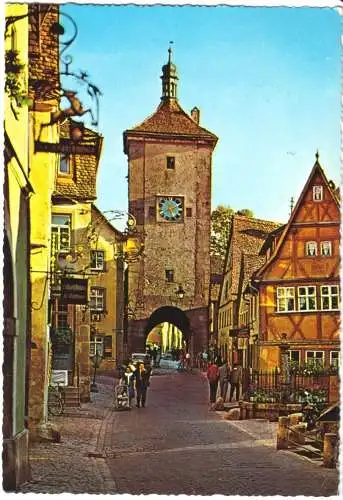 AK, Rothenburg o.d. Tauber, Am Plönlein, 1969