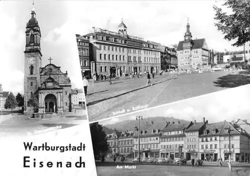 Ansichtskarte, Eisenach, drei Abb., gestaltet, 1965