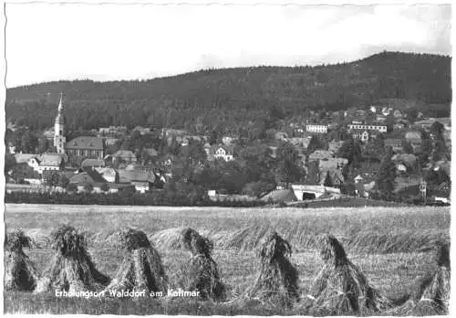 Ansichtskarte, Walddorf am Kottmar, Gesamtansicht, Hocken, 1966