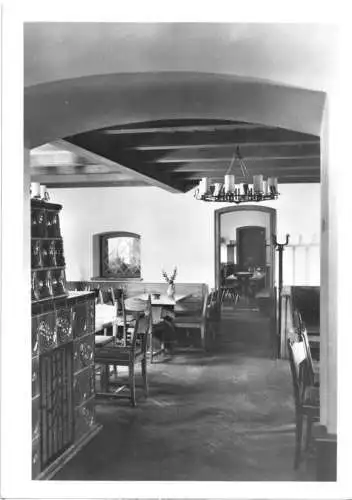 AK, Oberwiesenthal, Altes Fichtelberghaus, Gastraum 4