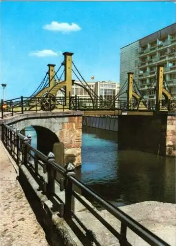 AK, Berlin Mitte, Partie an der Jungfernbrücke, 1974