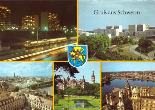 AK, Schwerin, Gruß aus Schwerin, fünf Abb., 1985