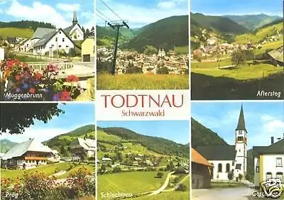 Ansichtskarte, Todtnau Schwarzw., sechs Abb., ca. 1980