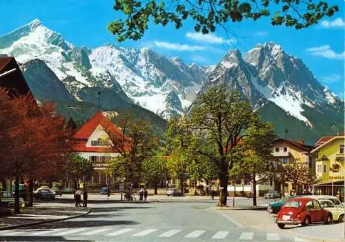 AK, Garmisch-Partenkirchen, Am Marienplatz, 1988