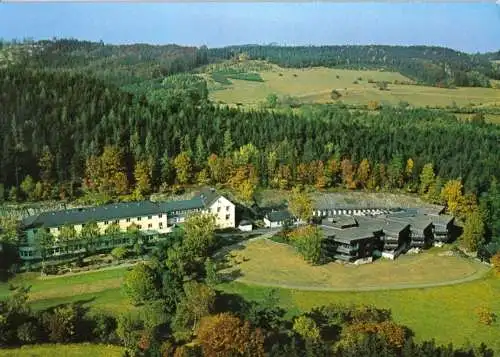 Ansichtskarte, Goslar Harz, Haus Hessenkopf, Luftbildansicht, um 1995