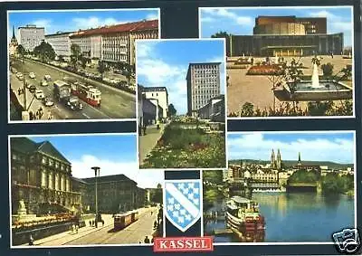 Ansichtskarte, Kassel, fünf Abb., 1985