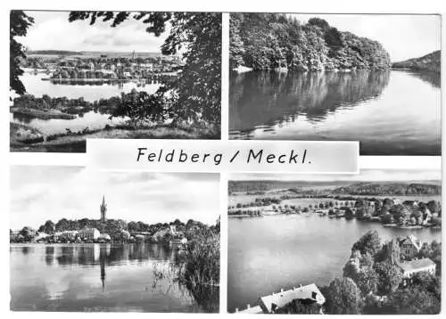 Ansichtskarte, Feldberg Meckl., vier Abb., 1971